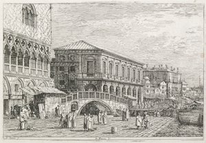 Näkymät: Vankila, Venetsia, 1735-1746. tekijältä Giovanni Antonio Canal