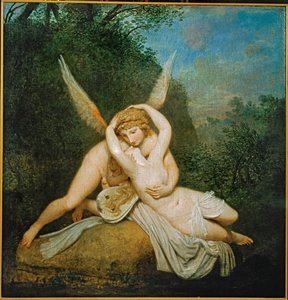 Amor ja Psyche ... (maalaus kankaalle) tekijältä Antonio Canova