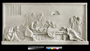Krito sulkemassa Sokrateen silmät, 1790-92 (kipsi) tekijältä Antonio Canova
