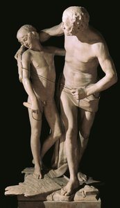 Antonio Canovan (1757-1822) Daedalus ja Icarus, marmoriveistos, korkeus 220 cm tekijältä Antonio Canova