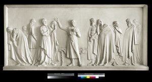 Sokrates juomassa puolukkamaljaa, 1787-90 (kipsi) tekijältä Antonio Canova