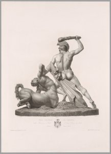 Theseus ja kentauri, takanäkymä, teoksesta Oeuvre de Canova tekijältä Antonio Canova