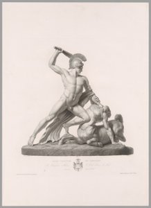 Theseus ja kentauri, etunäkymä, Oeuvre de Canovasta. tekijältä Antonio Canova