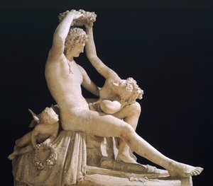 Antonio Canovan (1757-1822) Venus kruunaava rakkaus, malli kipsistä tekijältä Antonio Canova