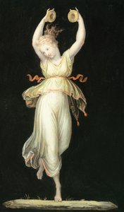 Antonio Canovan (1757-1822) kastanetteja soittava nainen, tempera