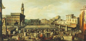 Festivaali Piazza della Signoriassa Antonio Ciocin suunnittelema