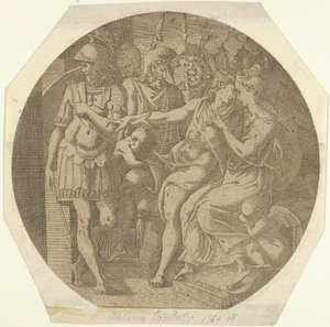 Mies jättää hyvästit naiselle, 1540-45. tekijältä Antonio Fantuzzi