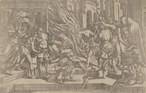 Ruumiin polttaminen, 1540-45. tekijältä Antonio Fantuzzi