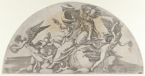 Jumala istuu maailmassa, 1540-45.