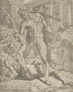 Herkules ja Cacus, 1540-45. tekijältä Antonio Fantuzzi