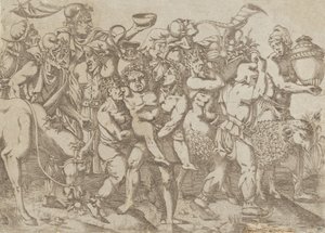 Silenus kantoi, 1543. tekijältä Antonio Fantuzzi