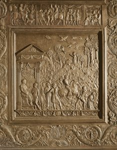 Pyhän Paavalin marttyyrikuolema, yksityiskohta basilikan keskiovesta, koristeltu 1439-45 (pronssi) (katso myös 247330-247337)