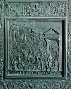 Pyhän Paavalin mestaus, yksityiskohta Filareten ovesta, 1445 (pronssi)