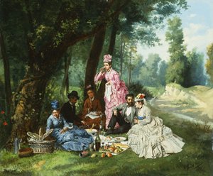 Piknik, 1874 tekijältä Antonio Garcia Mencia
