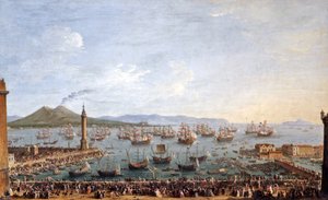 Kaarle III:n Espanjan ja Napolin kuninkaan lähtö Napolista 1759.