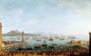 Charles of Bourbonin lähtö Espanjaan satamasta katsottuna