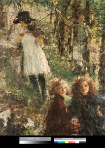 Heijastuksia (heijastuksia) Antonio Mancinin (1852-1930) maalaus 1920 Yksityinen kokoelma tekijältä Antonio Mancini