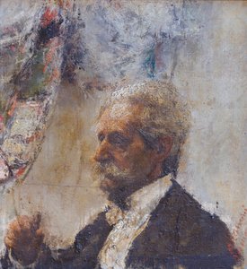 Taiteilijan isän muotokuva tekijältä Antonio Mancini