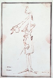 Muotokuva Filippo Balatrin (1676-1756) italialaisesta kastraatista (castrato) Anton Maria Zanettin (1679Ð1767) karikatyyri. 1700-luvun yksityinen kokoelma