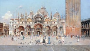Piazza San Marco Venedigissä tekijältä Antonio Maria de Reyna Manescau