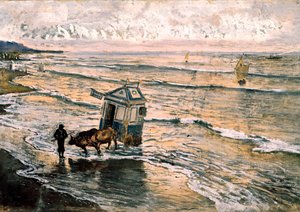 Antoni Munoz i Degrainin (1841-1924) maalaus Mar Cantabrico (Kantabrianmeri)