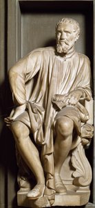 Kuvanveistäjä, taidemaalari ja arkkitehti Michelangelo Buonarroti dit Michelangelo tekijältä Antonio Novelli