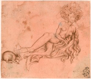 Allegorie de la Luxure (Luksusallegoria) Antonio Pisanello (1395-1455) Dessin a la plume vers 1426 Albertina, Vienne tekijältä Antonio Pisanello