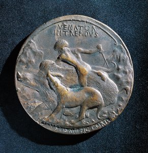 Aragonian Alfonso V:n pronssimitali (1394-1458) tekijältä Antonio Pisanello