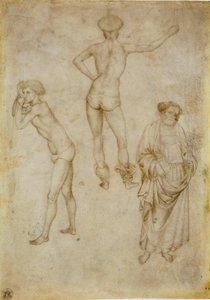 ""Figures masculines et saint Pierre"" (Kaksi mieshahmotutkimusta ja Pyhä Pietari) Etude Dessin d