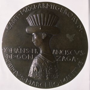Muotokuvamitali, joka kuvaa Gianfrancesco Gonzagaa (13945-1444) 1446-8 (pronssi) (katso kääntöpuoli 96844)