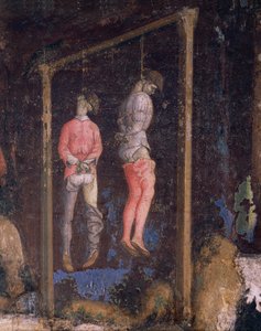 Hirtetyt miehet, yksityiskohta St Georgesta ja prinsessasta tekijältä Antonio Pisanello