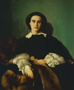Antonio Puccinellin (1822-1897) muotokuva aatelisnaisesta Morrocchista, n. 1858, öljy kankaalle