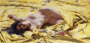 Alasti keltaisilla lakanoilla. tekijältä Antonio Rizzi