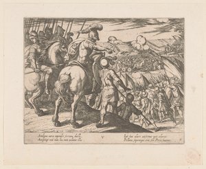 Aleksanteri Suuri johtaa taistelua Aleksanteri Suuren teot (sarjan nimi) Alexandri magni praecipvae res gestae (sarjan nimi) tekijältä Antonio Tempesta
