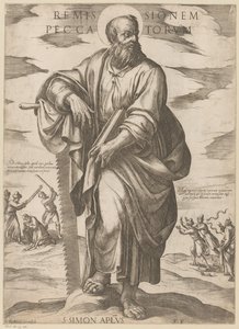 de São Simão Remissão de pecados (título sobre objeto) Christus, Maria en de apostelen (título da série) finlandês tekijältä Antonio Tempesta