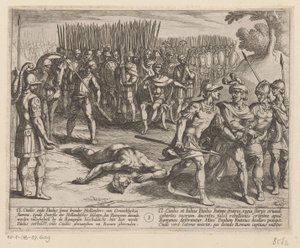 Julius Civilis pidätetään ja hänen veljensä Pauluksen pää mestataan Batavian sodat roomalaisia ​​vastaan ​​(sarjan nimi) Batavorum cum Romanis Bellum (sarjan nimi) tekijältä Antonio Tempesta