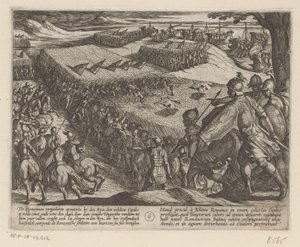 Roomalaiset voittivat Reinin Batavian sodat roomalaisia ​​vastaan ​​(sarjan nimi) Batavorum cum Romanis Bellum (sarjan nimi) tekijältä Antonio Tempesta