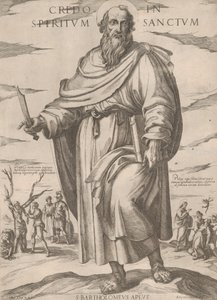 St. Bartholomew sarjasta "Kristus, Maria ja apostolit", n. 1590-n. 1610. tekijältä Antonio Tempesta