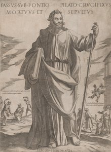 St. James Minor, teoksesta "Kristus, Maria ja apostolit", n. 1590-n. 1610. tekijältä Antonio Tempesta