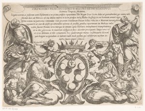 Otsikkopainatus, jossa Cosimo II de