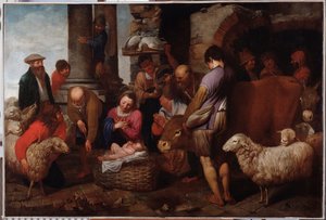 Antonio Travin (1608-1665) Maalaus Taikaiden palvonta 1600-luvun Genes Musei di Strada Nuova (entinen Palazzo Bianco) tekijältä Antonio Travi