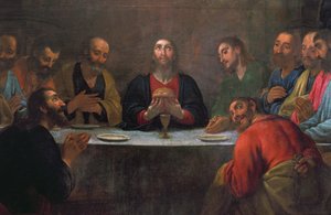 Viimeinen ehtoollinen (öljy kankaalle) tekijältä Antonio Viladomat