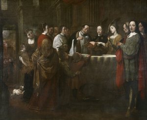 Pyhän Franciscuksen kaste, n. 1729-1733 (öljy kankaalle) tekijältä Antonio Viladomat