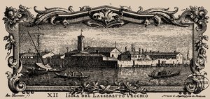 Venetsialainen Isolario, XII. Lazzaretto Vecchion saari, 1777.