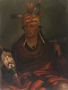 Chetan-woa-kutoa-mang Haukka, joka metsästää kävelyä, n. 1887. tekijältä Antonio Zeno Shindler