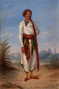 Hindulainen mies, n. 1893. tekijältä Antonio Zeno Shindler