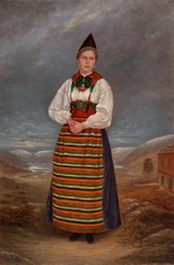 ruotsalainen nainen, n. 1893. tekijältä Antonio Zeno Shindler