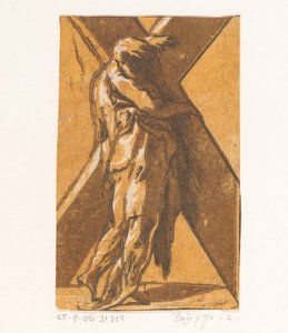 Pyhä Andreas Kristus ja kaksitoista apostolia (sarjan nimi) tekijältä Antonio da Trento (attributed to)