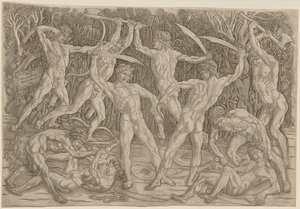 Alastontaistelu, 1470-80-luvut. tekijältä Antonio Pollaiuolo