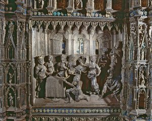 Herodeksen juhla, Salomes-tanssi, Argenton alttari, 1478 (hopea) tekijältä Antonio di Salvi